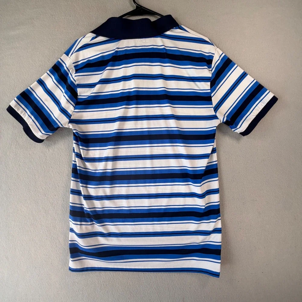 Polo Ralph Lauren Performance Polo Shirt Mens XL Blue White Striped Preppy